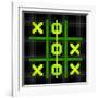 8-Bit Pixel Art Tic Tac Toe Game - Winning Position-wongstock-Framed Art Print