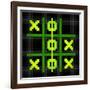 8-Bit Pixel Art Tic Tac Toe Game - Winning Position-wongstock-Framed Art Print