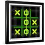 8-Bit Pixel Art Tic Tac Toe Game - Winning Position-wongstock-Framed Art Print