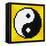 8-Bit Pixel-Art Yin Yang Symbol-wongstock-Framed Stretched Canvas