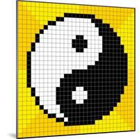 8-Bit Pixel-Art Yin Yang Symbol-wongstock-Mounted Art Print