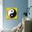 8-Bit Pixel-Art Yin Yang Symbol-wongstock-Art Print displayed on a wall