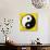 8-Bit Pixel-Art Yin Yang Symbol-wongstock-Art Print displayed on a wall