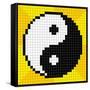 8-Bit Pixel-Art Yin Yang Symbol-wongstock-Framed Stretched Canvas