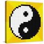 8-Bit Pixel-Art Yin Yang Symbol-wongstock-Stretched Canvas