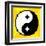 8-Bit Pixel-Art Yin Yang Symbol-wongstock-Framed Art Print