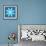 8-Bit Pixel Crystalline Snowflake-wongstock-Framed Art Print displayed on a wall