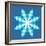 8-Bit Pixel Crystalline Snowflake-wongstock-Framed Art Print