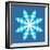 8-Bit Pixel Crystalline Snowflake-wongstock-Framed Art Print