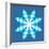 8-Bit Pixel Crystalline Snowflake-wongstock-Framed Art Print