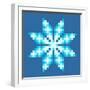 8-Bit Pixel Crystalline Snowflake-wongstock-Framed Art Print