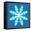 8-Bit Pixel Crystalline Snowflake-wongstock-Framed Stretched Canvas