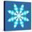 8-Bit Pixel Crystalline Snowflake-wongstock-Stretched Canvas