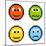 8-Bit Pixel Emotion Icons-wongstock-Mounted Art Print