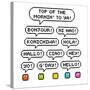 8-Bit Pixel International Hello Greetings-wongstock-Stretched Canvas