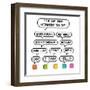 8-Bit Pixel International Hello Greetings-wongstock-Framed Art Print