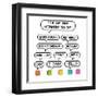 8-Bit Pixel International Hello Greetings-wongstock-Framed Art Print