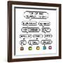 8-Bit Pixel International Hello Greetings-wongstock-Framed Art Print