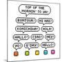 8-Bit Pixel International Hello Greetings-wongstock-Mounted Art Print