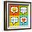 8-Bit Pixel Online Messaging Bubbles-wongstock-Framed Art Print