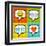 8-Bit Pixel Online Messaging Bubbles-wongstock-Framed Art Print