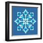 8-Bit Pixel Snowflake-wongstock-Framed Art Print