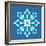 8-Bit Pixel Snowflake-wongstock-Framed Premium Giclee Print