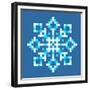 8-Bit Pixel Snowflake-wongstock-Framed Premium Giclee Print