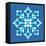 8-Bit Pixel Snowflake-wongstock-Framed Stretched Canvas