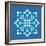 8-Bit Pixel Snowflake-wongstock-Framed Art Print