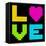 8-Bit Retro Pixel Love Heart-wongstock-Framed Stretched Canvas