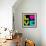 8-Bit Retro Pixel Love Heart-wongstock-Framed Art Print displayed on a wall