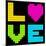 8-Bit Retro Pixel Love Heart-wongstock-Mounted Art Print