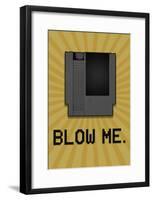 8-Bit Video Game Cartridge Blow Me-null-Framed Poster