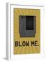 8-Bit Video Game Cartridge Blow Me-null-Framed Art Print