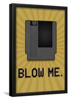 8-Bit Video Game Cartridge Blow Me-null-Framed Poster