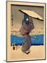 8 Famous View in Edo-Ando Hiroshige-Mounted Giclee Print
