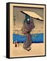 8 Famous View in Edo-Ando Hiroshige-Framed Stretched Canvas