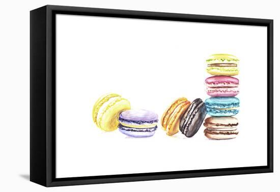 8 Macarons-Redstreake-Framed Stretched Canvas