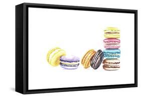 8 Macarons-Redstreake-Framed Stretched Canvas