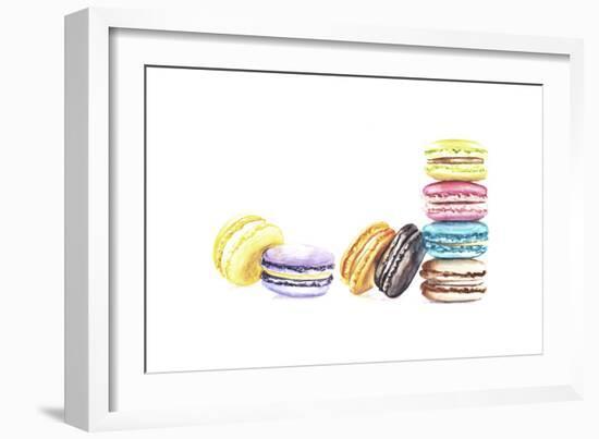 8 Macarons-Redstreake-Framed Art Print