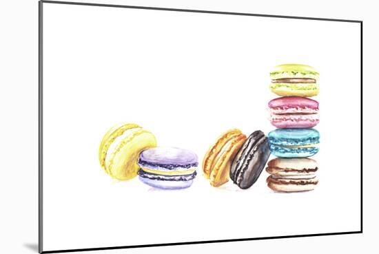 8 Macarons-Redstreake-Mounted Art Print