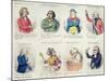 8 Vignettes Depicting Eloquence, Published by Hannah Humphrey in 1795-James Gillray-Mounted Giclee Print