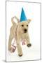 8 Week Old Labrador Puppy in Party Hat and Streamers-null-Mounted Photographic Print