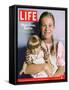 8-year-old Amelia and her American Girl doll Kristen on the cover of LIFE 12-03-2004.-Erin Patrice O'brien-Framed Stretched Canvas