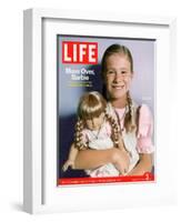 8-year-old Amelia and her American Girl doll Kristen on the cover of LIFE 12-03-2004.-Erin Patrice O'brien-Framed Photographic Print