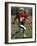 8 Year Old Boy Running with the Football-null-Framed Photographic Print