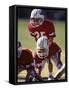 8 Year Old Boys Playing Football-null-Framed Stretched Canvas