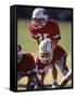 8 Year Old Boys Playing Football-null-Framed Stretched Canvas