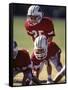 8 Year Old Boys Playing Football-null-Framed Stretched Canvas